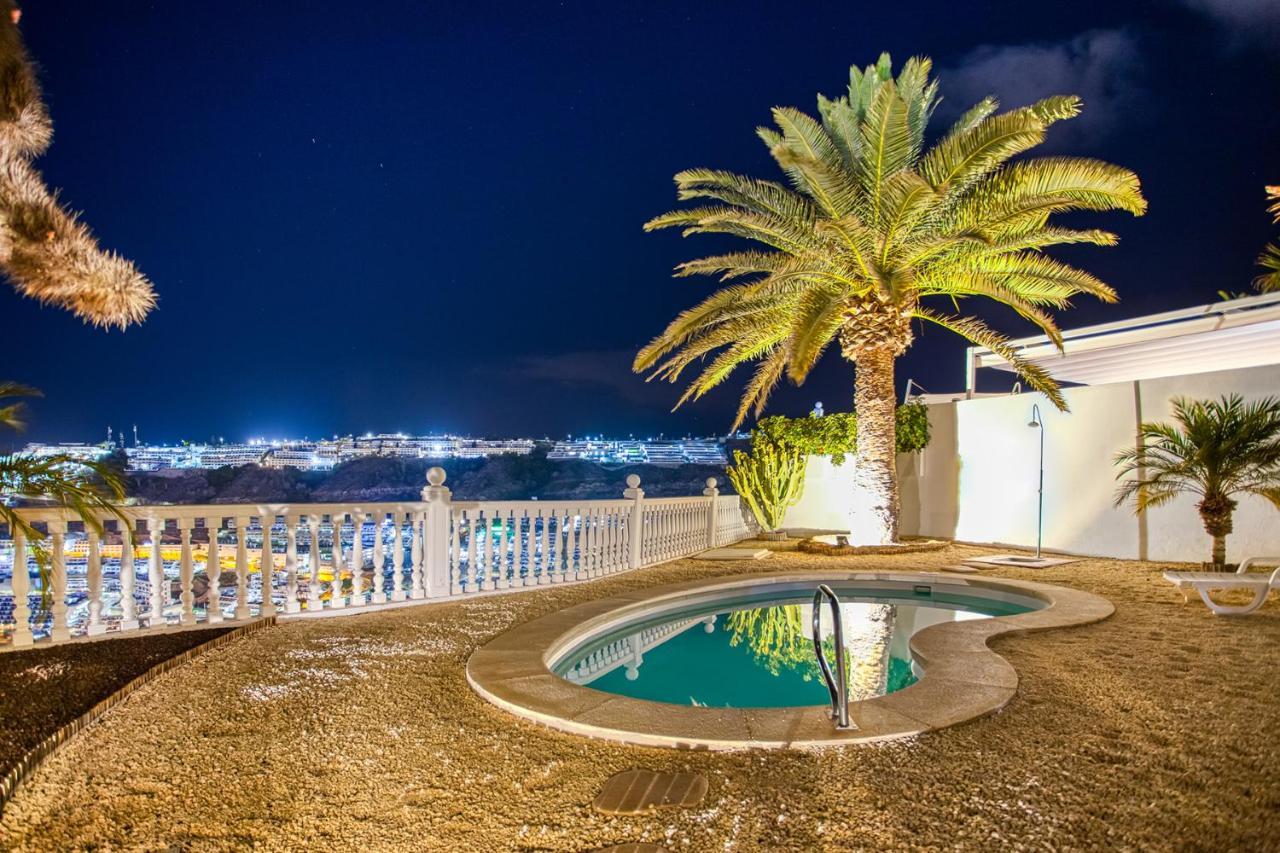 Stunning Villa With Breathtaking Ocean View Mogan Bagian luar foto